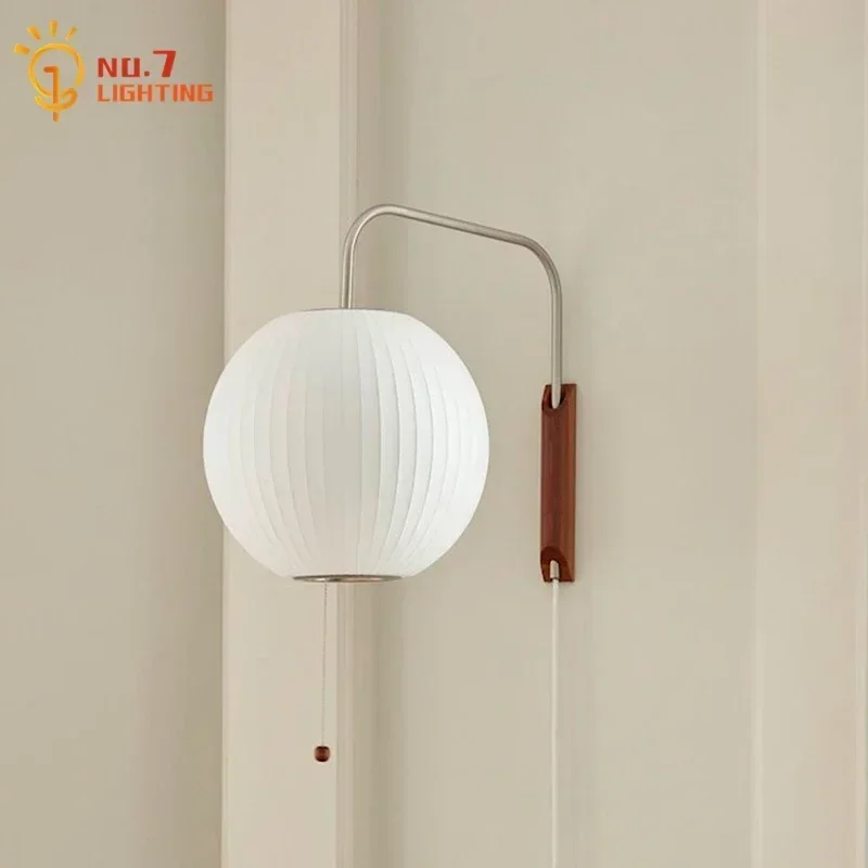 Italian Design Minimalist Silk Wall Lamp LED E27 Flying Saucer Wall Sconces Art Decor Bedroom Bedside Study Living Room Store