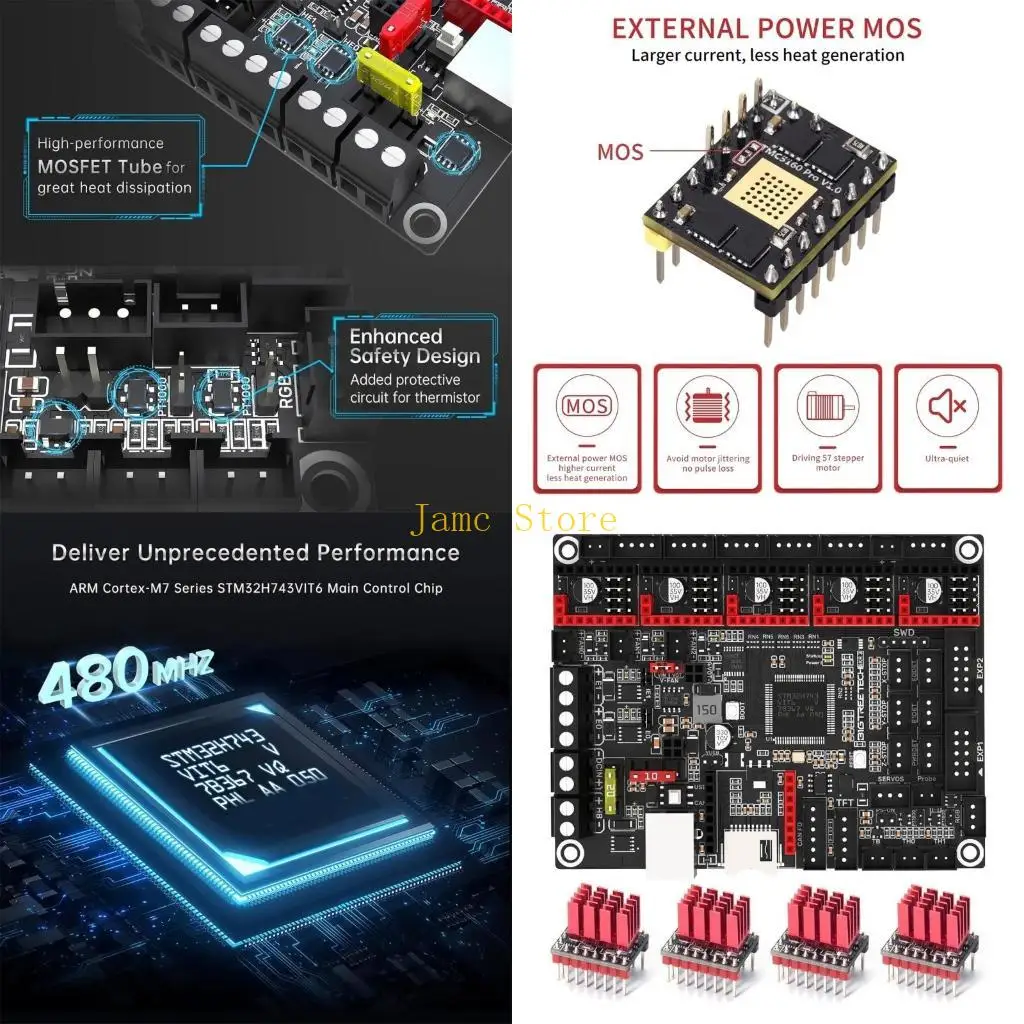 

LX0B Upgrades Printers Control Board for BIGTREETECH SKR 3 and TMC5160T