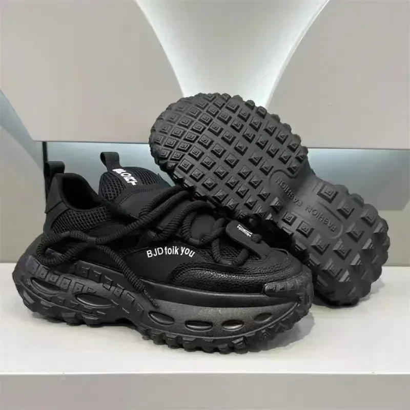 

Мужские кроссовки, весна-осень, новый стиль, удобная дышащая повседневная обувь на толстой подошве, увеличивающая рост, белая износостойкая обувь с сеткой
