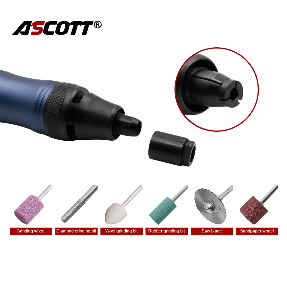 Set di matite per micro smerigliatrice pneumatica Penna per incisione ad aria Min Utensili da taglio per molatura e lucidatura per incisione multifunzionale