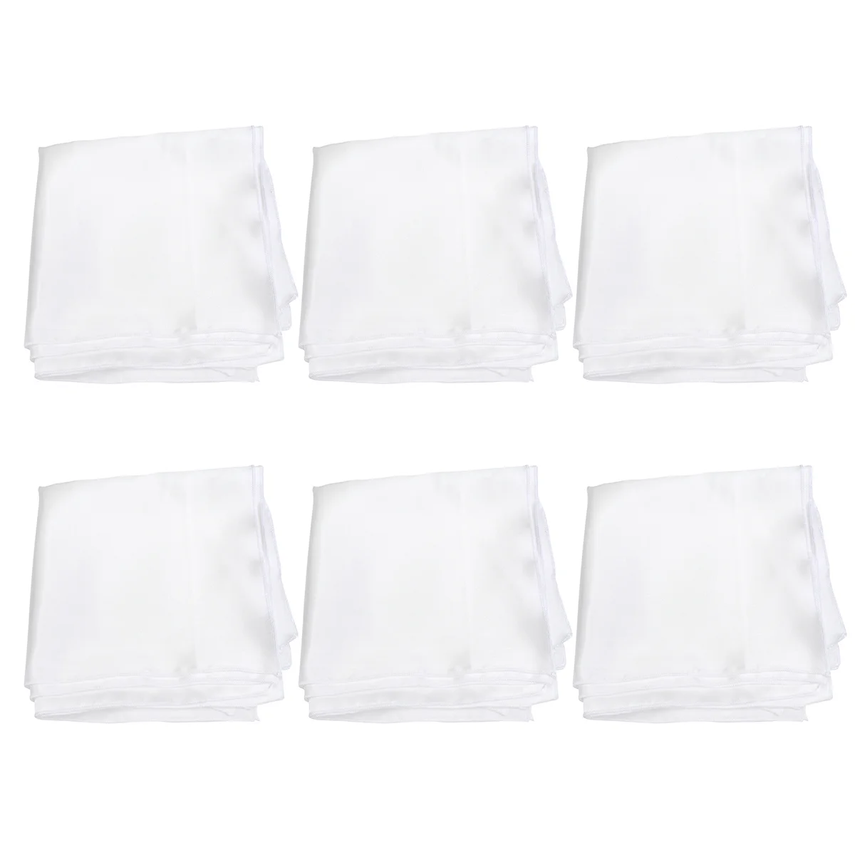 

6 шт., однотонная квадратная салфетка, легкая в уходе посуда, коврик для столовых приборов для домашнего ресторана, 40x40 см, белая однотонная салфетка для салфеток