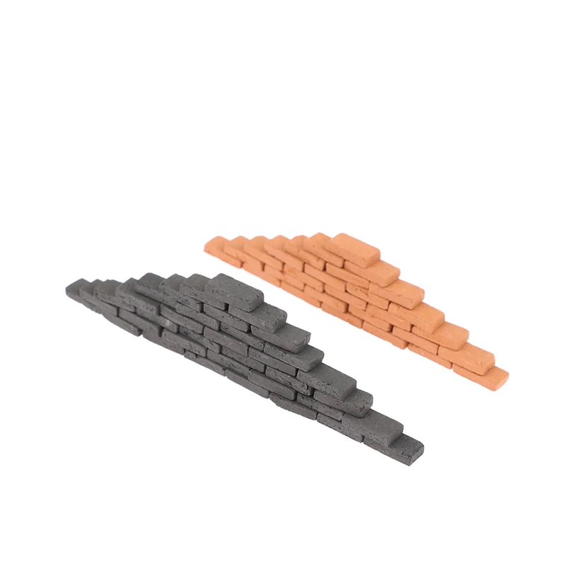 50pcs Mini Brick Model DIY Miniature Dollhouse Accessory Simulation Bricks Toys for Kids Boys Play House Game 10*5*2.5mm