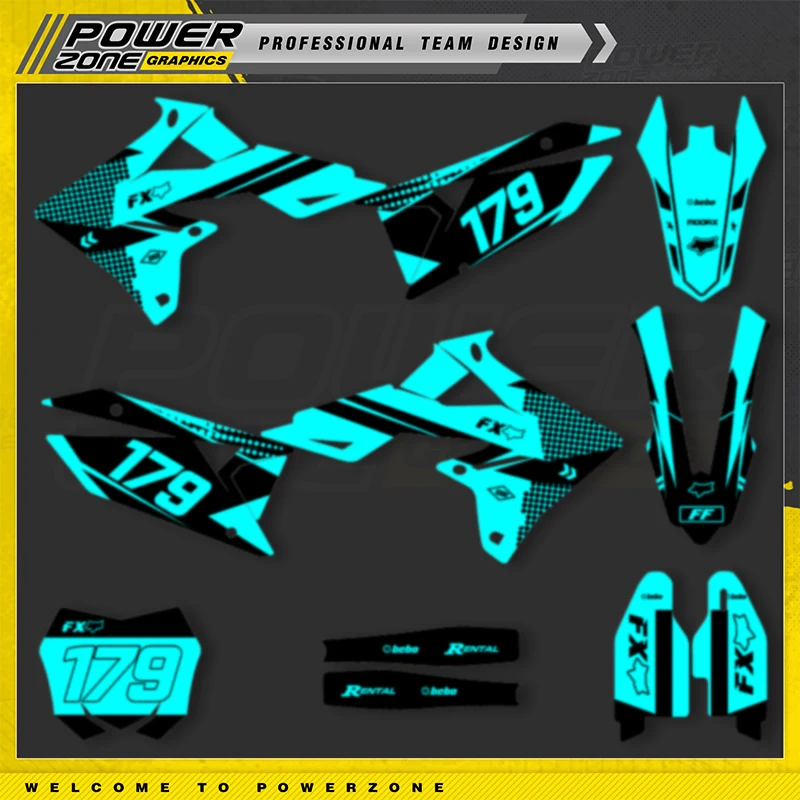 POWERZONE مخصص ل 3M ملصقات الدراجات النارية على الطرق الوعرة لسوزوكي RMZ 250 450 2018-2022 RMZ مجموعة حماية الرسم المخصصة 03