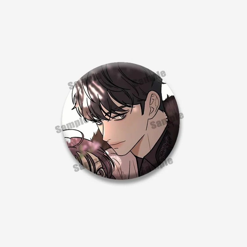 Lovely Korean Manhwa Operation True Love Button Pins Cartoon Character Lapel Badges Bag Hat Funny Round Brooch Accessory Gifts