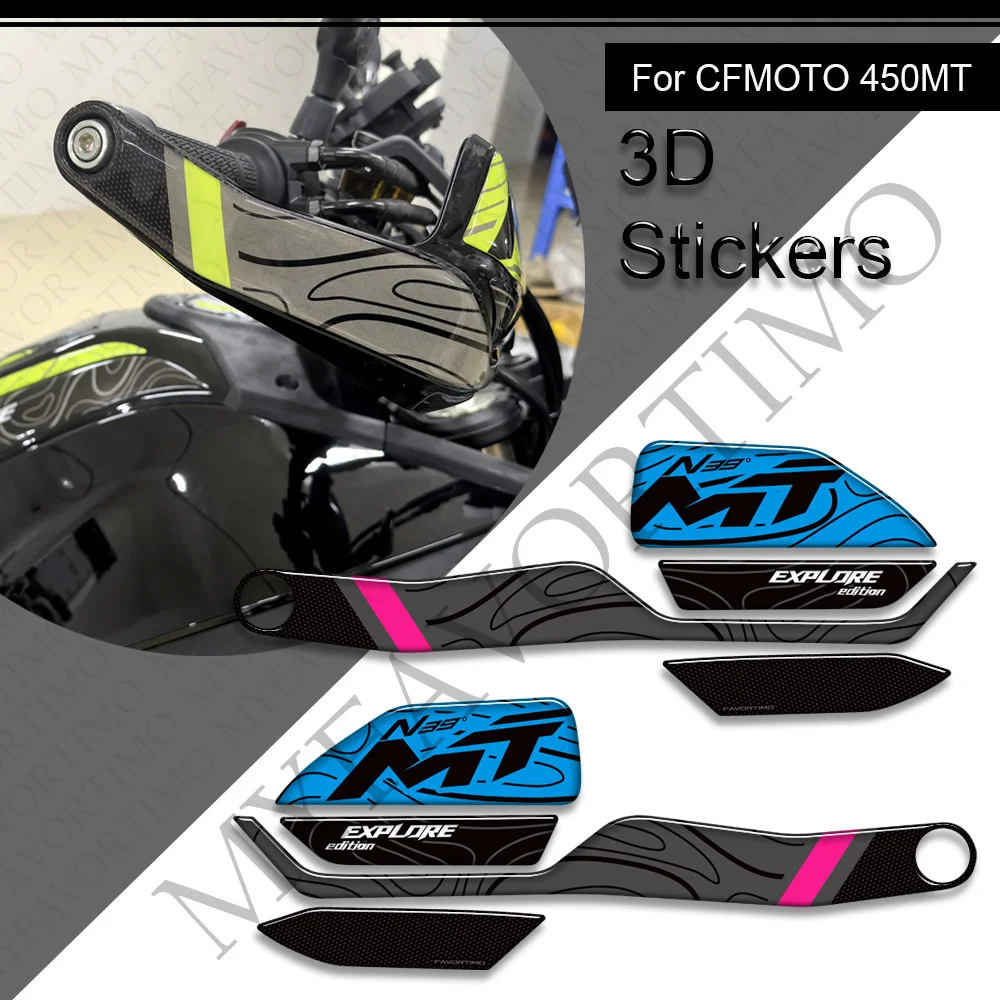 For CFMOTO 450MT 2023- Adventure Waterproof Protective Stickers accessories Tank Pad Motorcycle Hand Guards Epoxy Resin Sticker