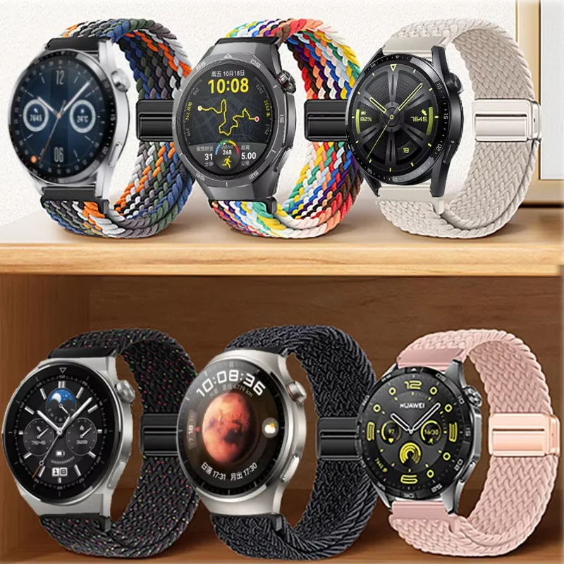 20mm 22mm Nylon Loop bands for Huawei Watch GT5/4/Pro GT3 2 46mm Straps for Amazfit GTR/GTS Samsung Galaxy Watch 5 Pro 45mm Belt
