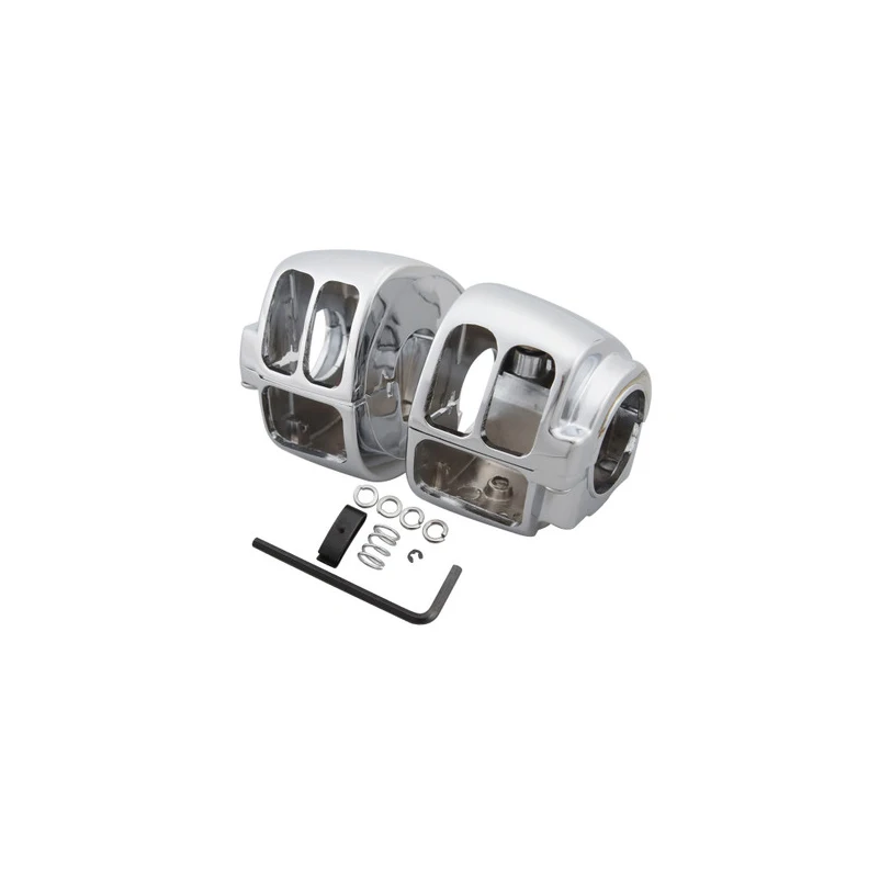 Chrome Switch Housing Cover For Harley Sportster Dyna Softail Sportster V-Rod 96-12