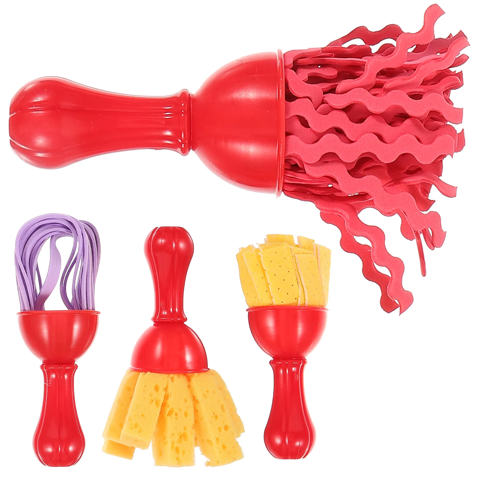 

4Pcs Kids Painting Brushes Plastic H Durable Lightweight Children Craft Tools Coloring Kids Crafts Brush Supplies