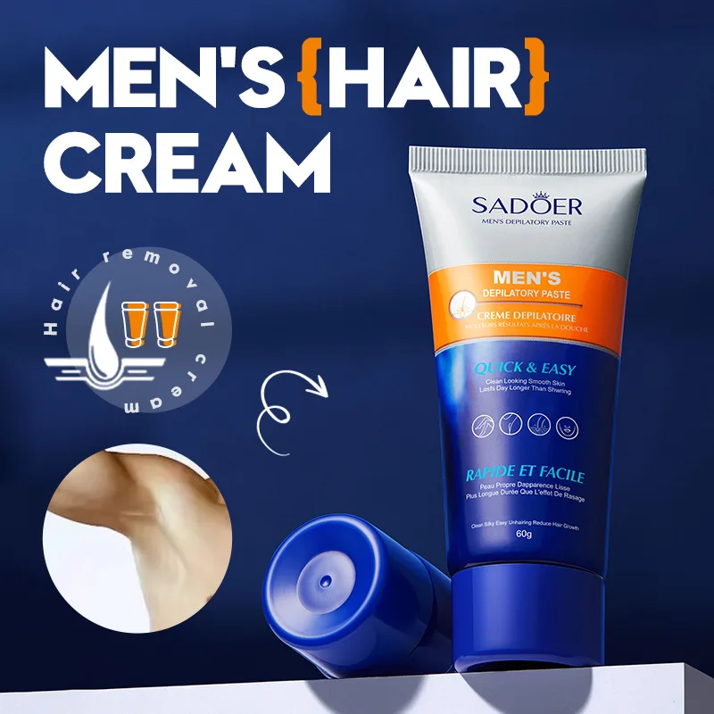 

SADOER Men's Hair Removal Cream Is Gentle, Non Irritating, Painless, and Suitable for Removing Underarm and Leg Hair