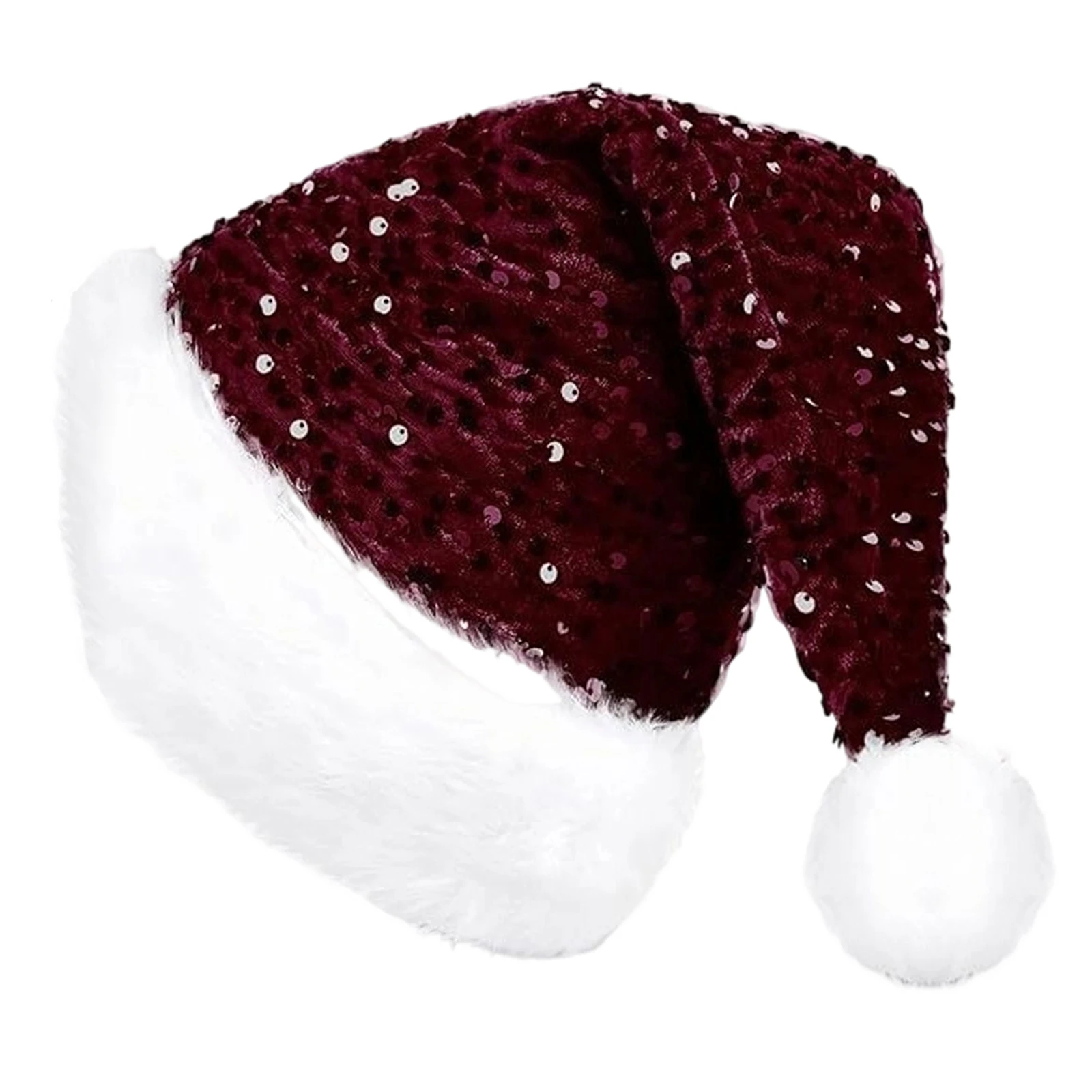 

Семейная шляпа Санта-Клауса, рождественская шапка с блестками для взрослых и детей для рождественской вечеринки, карнавальный костюм Санта-Клауса