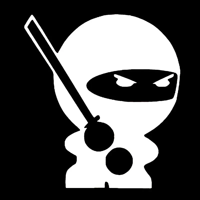 Car Stickers Personalized Creative Stickers Cartoon Funny Ninja Car Decoration Waterproof and Sunscreen PVC 15*13cm