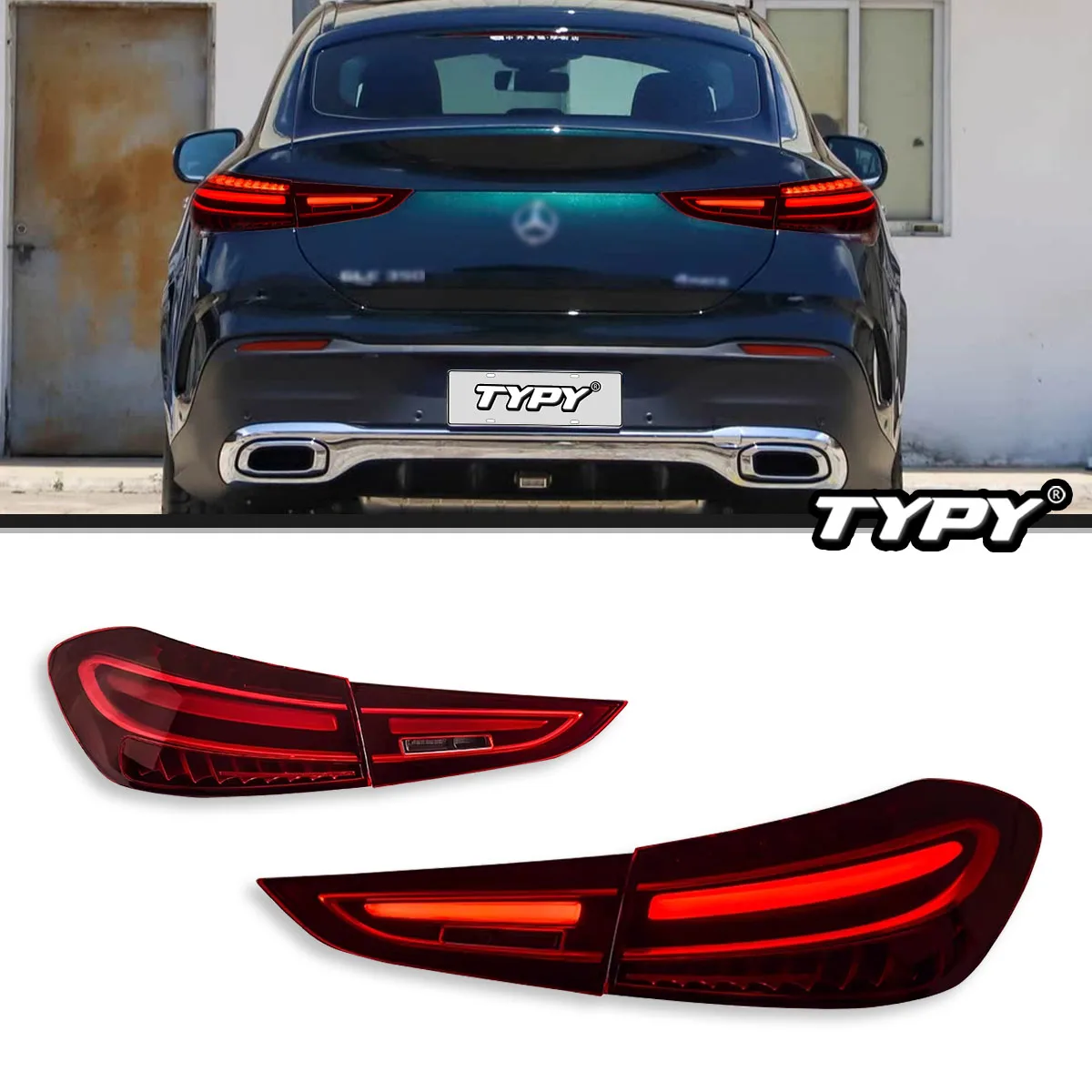 

TYPY Car Lights For Benz GLE W167 Coupe Taillight 2020-2023 LED Projector Tail Lamp Daytime Running Light Automotive Accessories