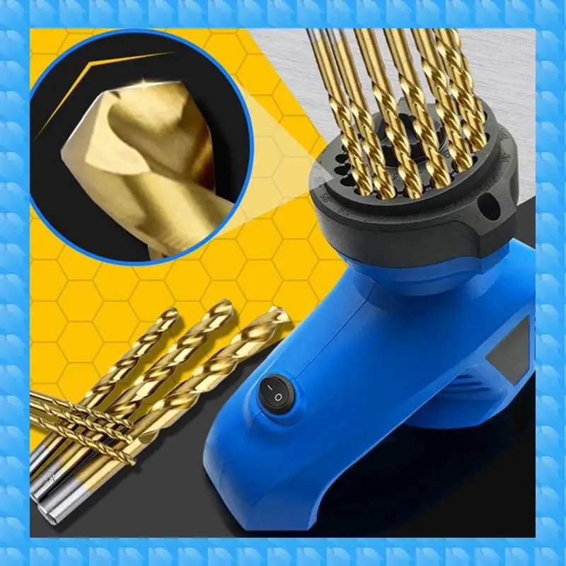 

Power Drill Bit Sharpener For Twist Bits 3 To 12Mm 19 Grinding Holes Drill Bit Sharpener Power Tools EU Plug Durable Easy To Use