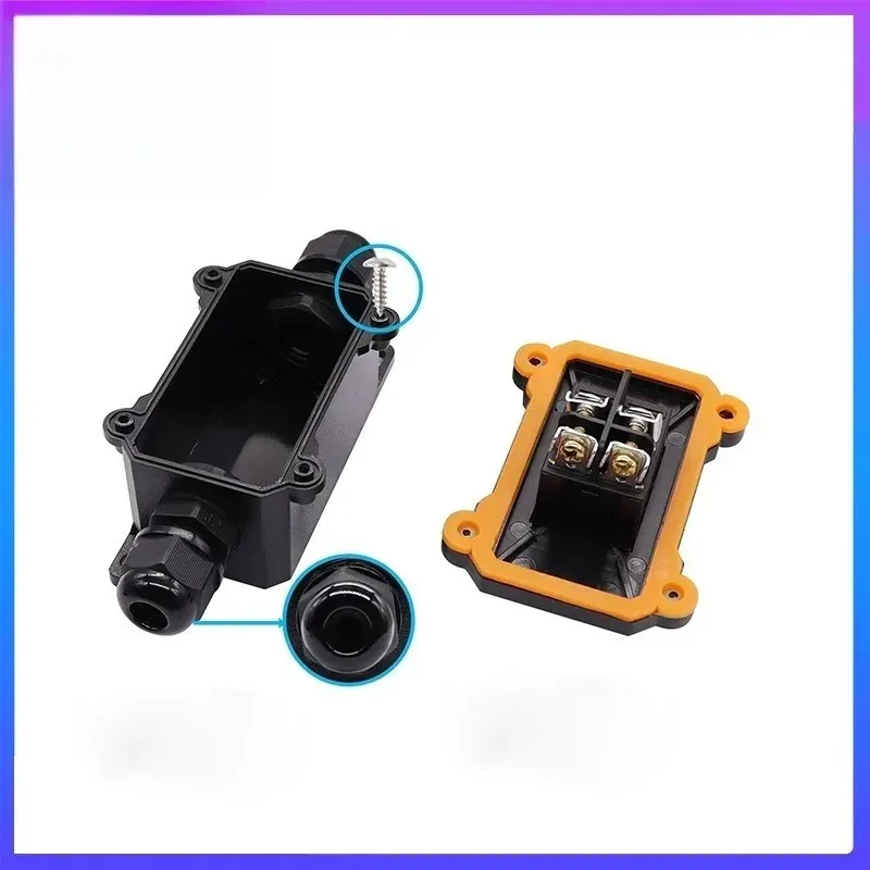For 12V-24V Inline Power Cord Switch Auto Accessories Waterproof 110V-220V Junction Box IP67 30A Marine Rocker Switch