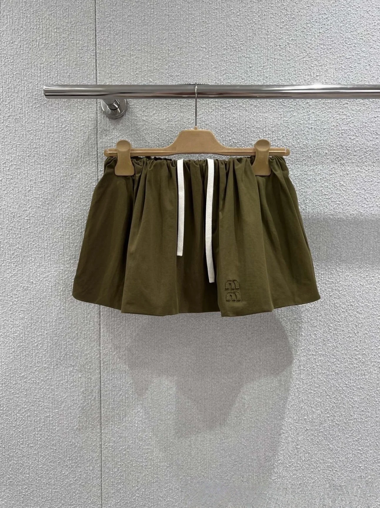 Women's A-Line  Skirt Elastic Waist Drawstring Design Slimming Trendy Versatile Korean Style Commute Half-length Skirts