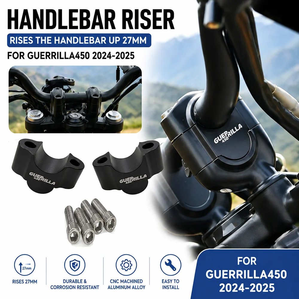 

NEW2025 Risers Clamp Extension Adapter Motorcycle Handlebar Riser Lift Booster FOR RE GUERRILLA450 Guerrilla 450 2024 2026