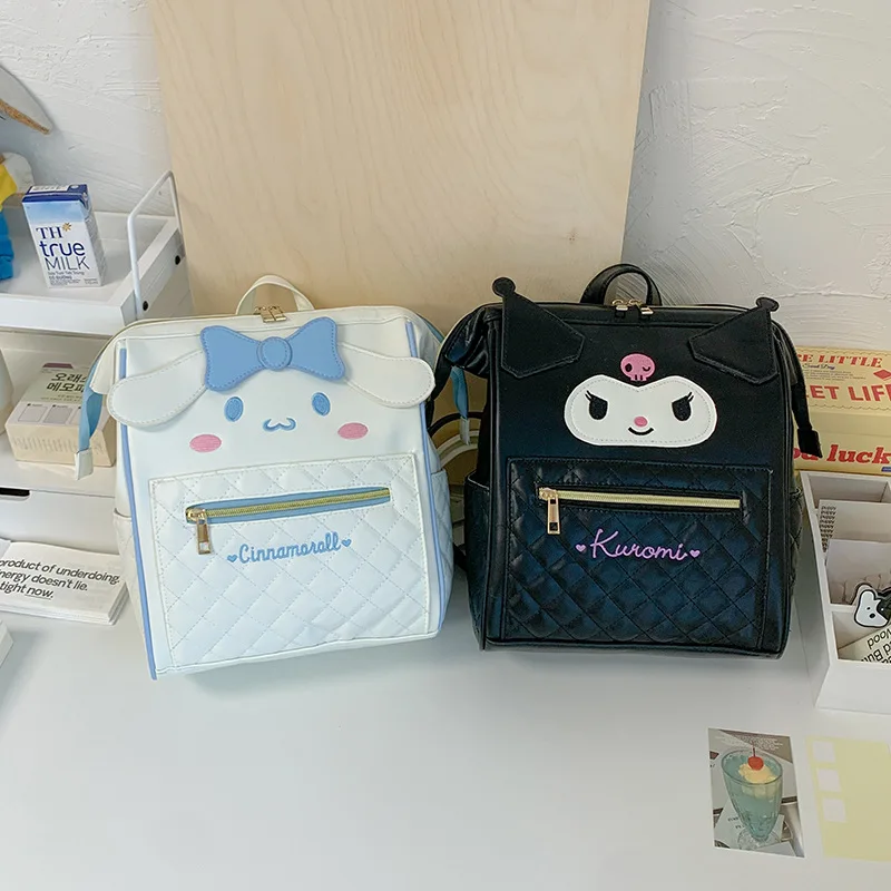 حقيبة ظهر نسائية جديدة من Hello Kitty حقيبة ظهر نسائية عصرية ذات سعة كبيرة وعالية الجودة حقيبة ظهر فاخرة غير رسمية متعددة الوظائف #3