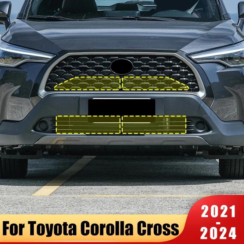 

Car Middle Insect Screening Mesh Front Grille Anti-Mosquito Net For Toyota Corolla Cross XG10 2021~2024 2022 2023 Accessories