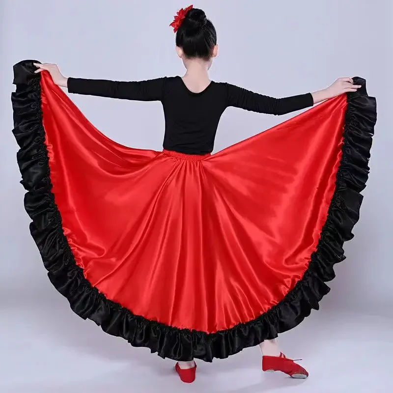 Robe Flamengo Espagnole pour Enfants, Costume de brevdu Ventre, Tauromachie, Chœur Gitan, Salle de Bal, Spectacle sur Scène, Éducatif, Bol