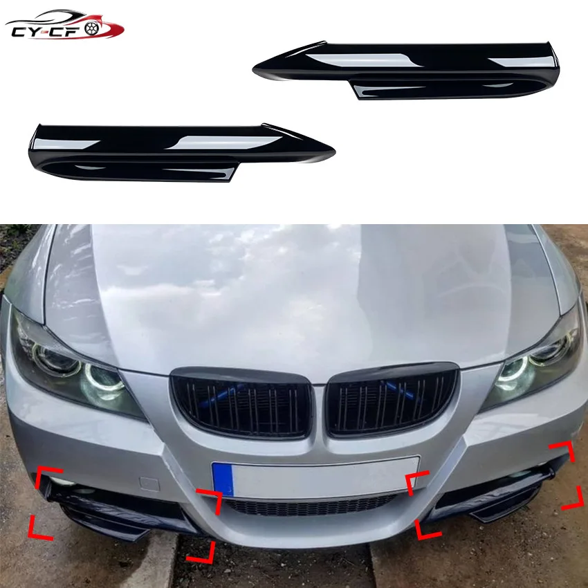 Front Bumper Lip Splitters Diffuse Spoiler Exterior Part for BMW 3 Series E90 E91 M-Tech 320i 330i 2005-2008 Car Accessories