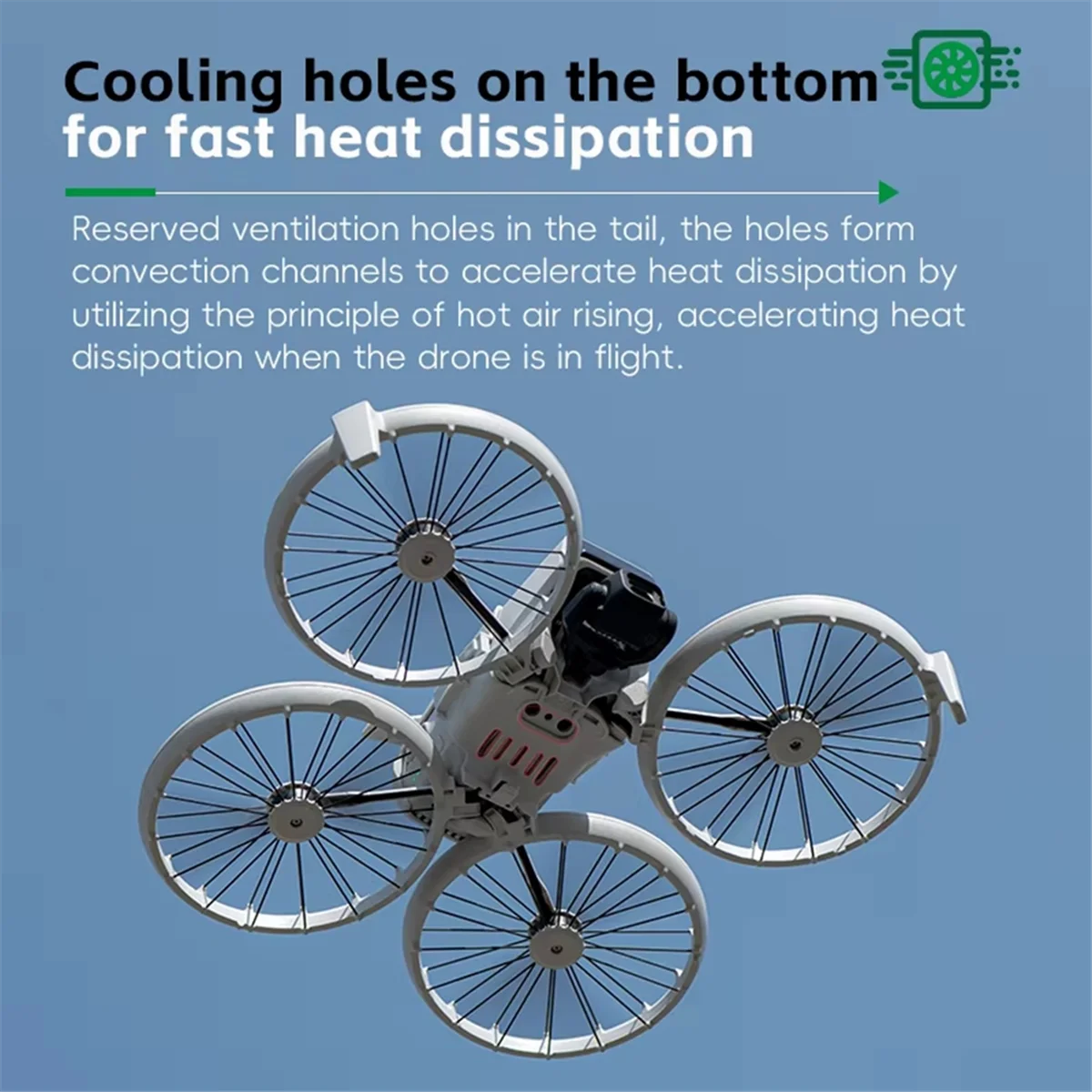 Flip Battery Tail Wing for FLIP Flight Battery Protective Buckle Lock Drone Rear Anti-Fall Protection Bracket