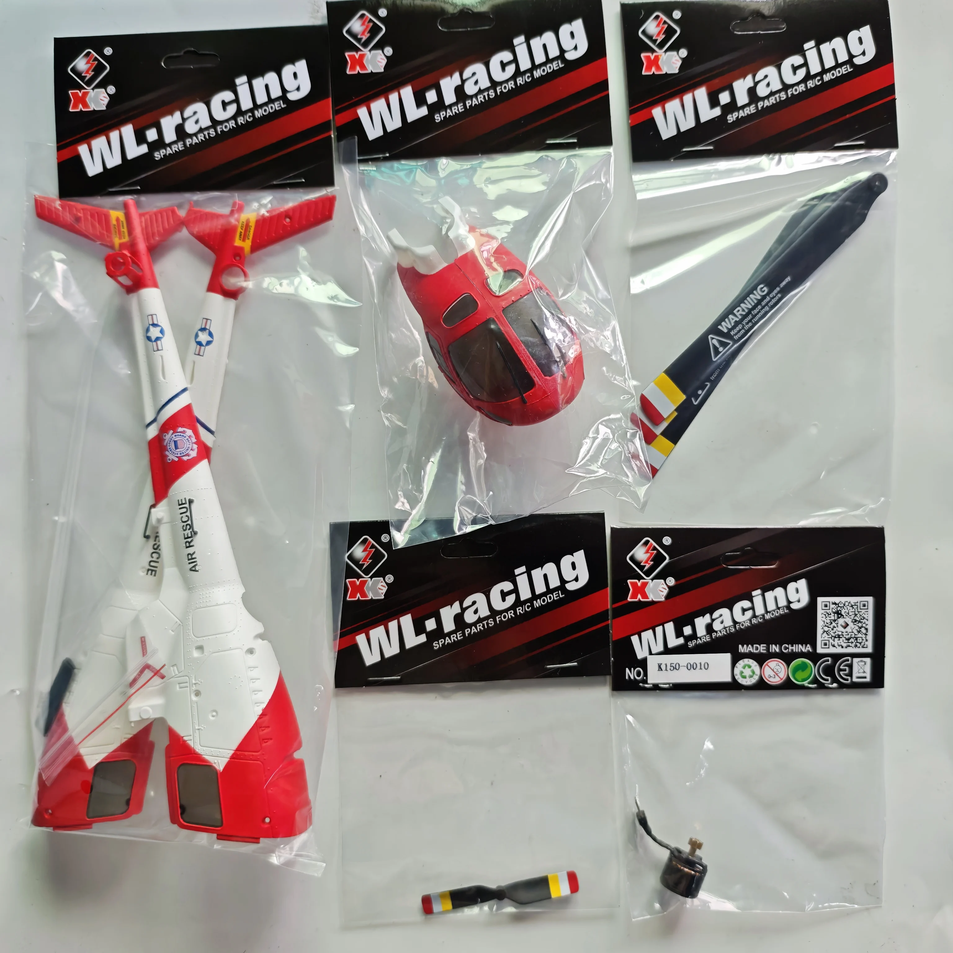 Spare Parts List for Wltoys XK K150 RC Helicopter Accessory Main Blade Gear Motor Shaft Body Shell Cover Rotor Clip Receiver LED