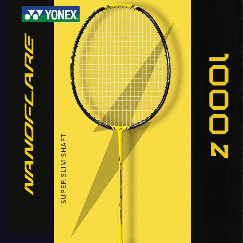 Yonex Badminton Racket Ultra-light Carbon Fiber Flash NANOFLARE 1000Z Yellow Speed Type Increased Swing Professional with Line