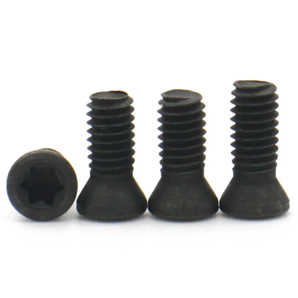 Black Carbon M1.6 M1.8 M2 M2.2 M2.5 M3 M3.5 M4 M5 M6 CNC Insert Torx Screw for Replaces Carbide Inserts CNC Lathe Tools holder