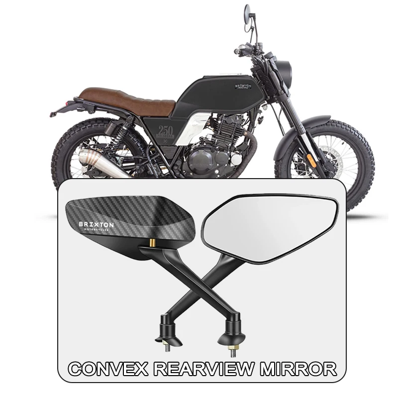

Motorcycle Off-Road Anti-Shake Antiglare Wide-angle Rearview Mirror For BRIXTON Cromwell 125 1200 BX 125R BX150 Felsberg 250
