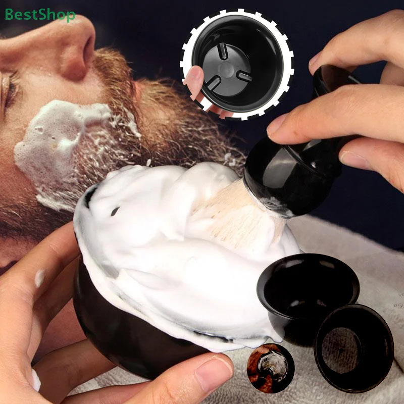 

Shaving Cream Bowl Deep Design Shave Cup Plastic Container Soup Storage Bowl Sturdy Anti Slip Shaving Foaming Bowl Barber