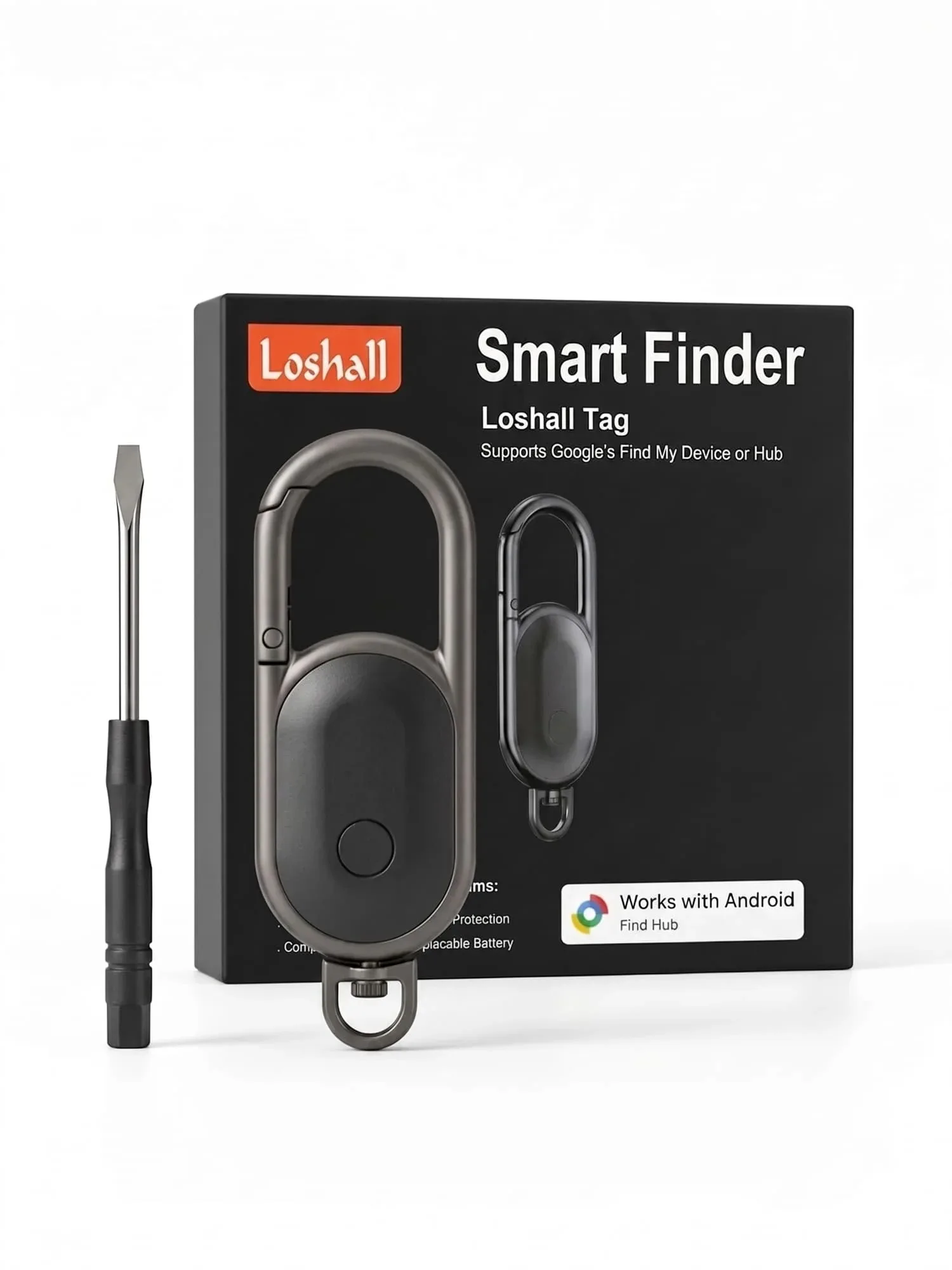 1-4er-Pack Android-Alternative zu AirTag Smart Keychain Tag Anti-Verlust GPS-Tracker Bluetooth-Ortungsgerät Kompatibel mit Google Find Hub – Detail 8