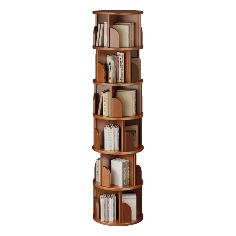 360° Rotating Bookshelf – Movable Storage Cabinet for Home & Living Room