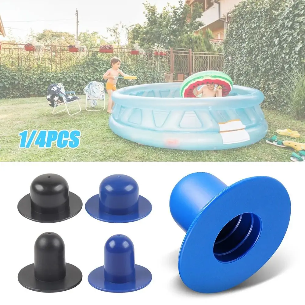 1/4Pcs Plastic Strainer Hole Plug Filter Pump Replacement Parts Water Stopper Black Blue Pool Wall Drain Plug