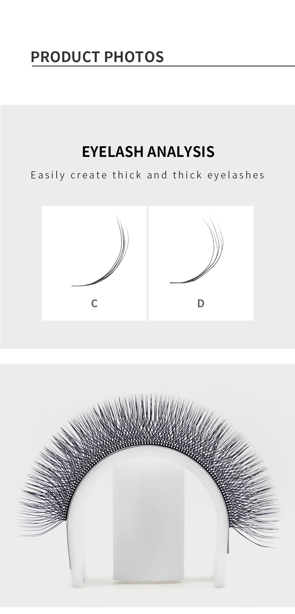 GAHAMACA W-förmige Wimpernverlängerung 3D/4D/5D YY Wimpernverlängerungen vorgefertigte Volumenfächer natürliches Licht Kunstnerzwimpern Zubehör – Detail 6