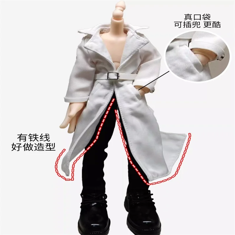 1/12 Soldier Clothing Accessories Long Type Windbreaker Model Toy Fit 6'' Action Figure Body In Stock Collection