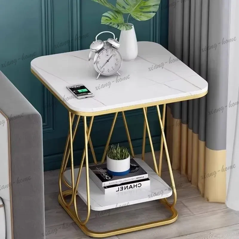 LJY Modern Designer Coffee Table Centerpiece Marble Mini Luxury Home Coffee Table Bedside Mesa Lateral Mesa De Centro Sala Furni