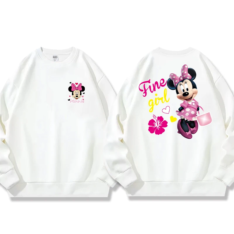 

Disney Mickey Minnie Print Crew Neck Sweater Jacket Women Autumn Disney Mickey Mouse Joint Couple Clothes Casual and Comfortable