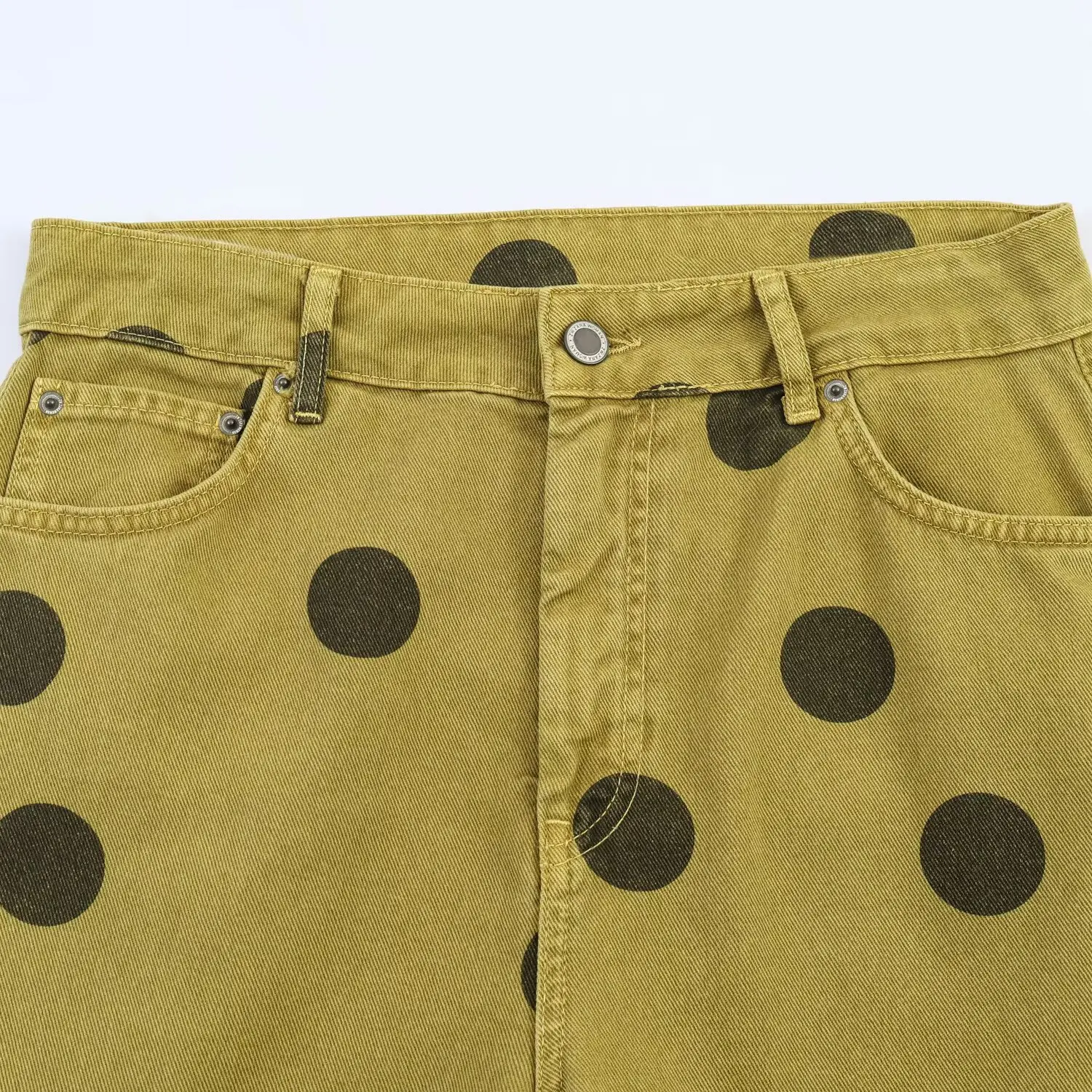 TFMLN Neue Damen Barrel-Jeans mit Punktmuster, lockere Denim-Hose, Sommermode, lässige Reißverschluss-Hose, Vintage Wide-Leg-Hose für Damen – Detail 4