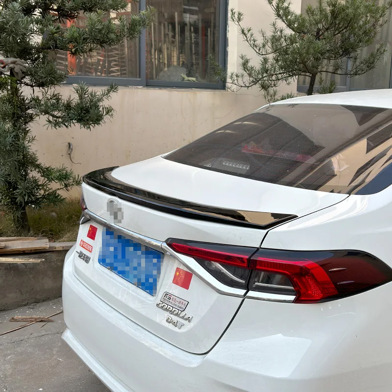 For 2019-2022 Toyota Corolla Car Rear Trunk Spoiler Roof Spoiler Wings ABS Plastic Car Exterior Tuning Trim Body Kit Accessories view 4