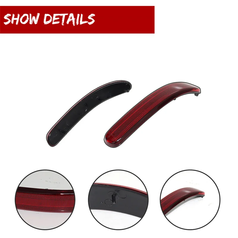 Gtinthebox Red Lens Rear Bumper Reflector Light Tail Light Shell Housings For 2008-2014 Mini Cooper Clubman R55, No Bulb/Socket