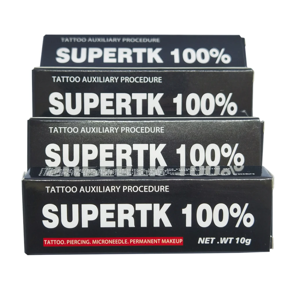 100% Supertk Tattoo Cream Before Permanent Makeup Eyebrow Lips Liner Face and Body Beauty Microblading Piercing Auxiliary 10g