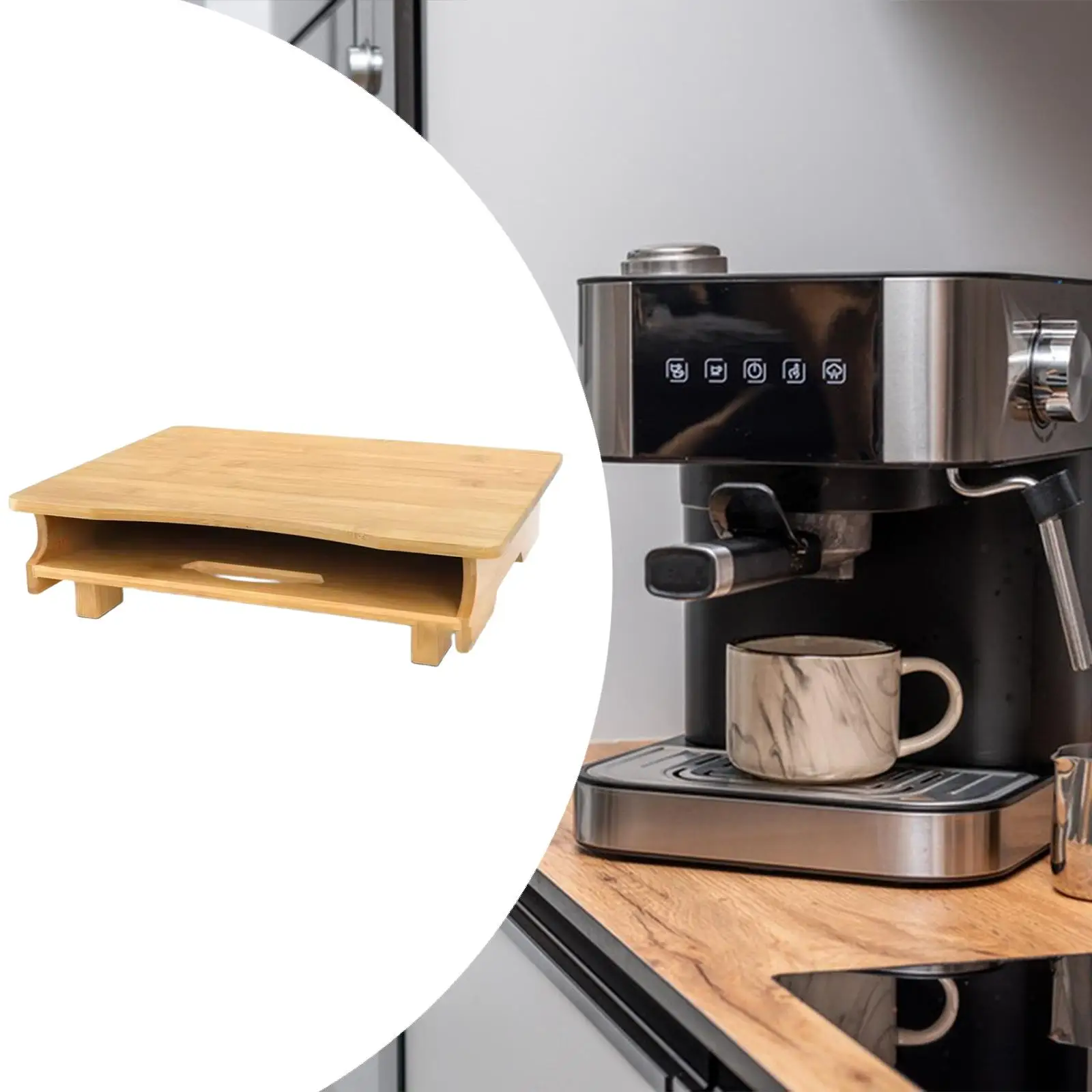 

Wooden Kitchen Appliance Slider Glide Board Shop Coffee Machine Sliding Tray