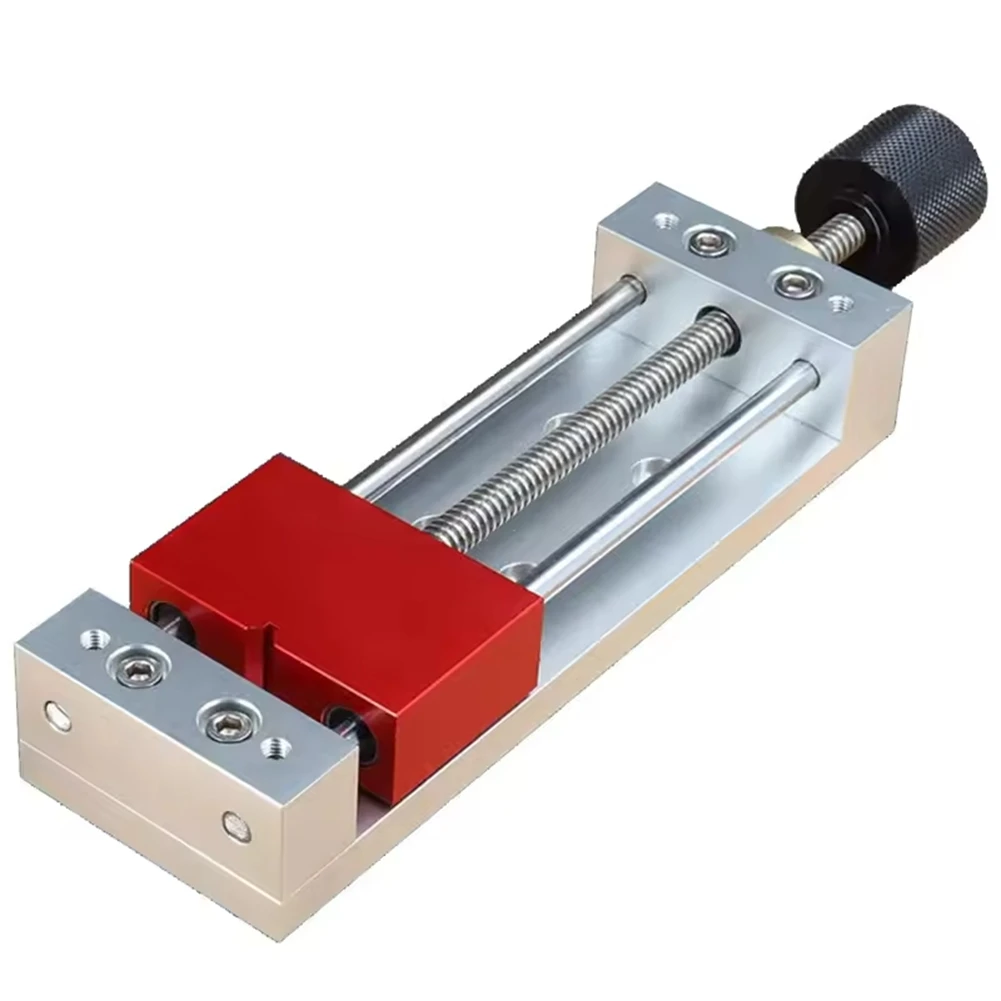Easy Use Aluminum Jaw 100MM Flat Nose Vise For DIY Engraving Machine, Includes 6 PCS Screws