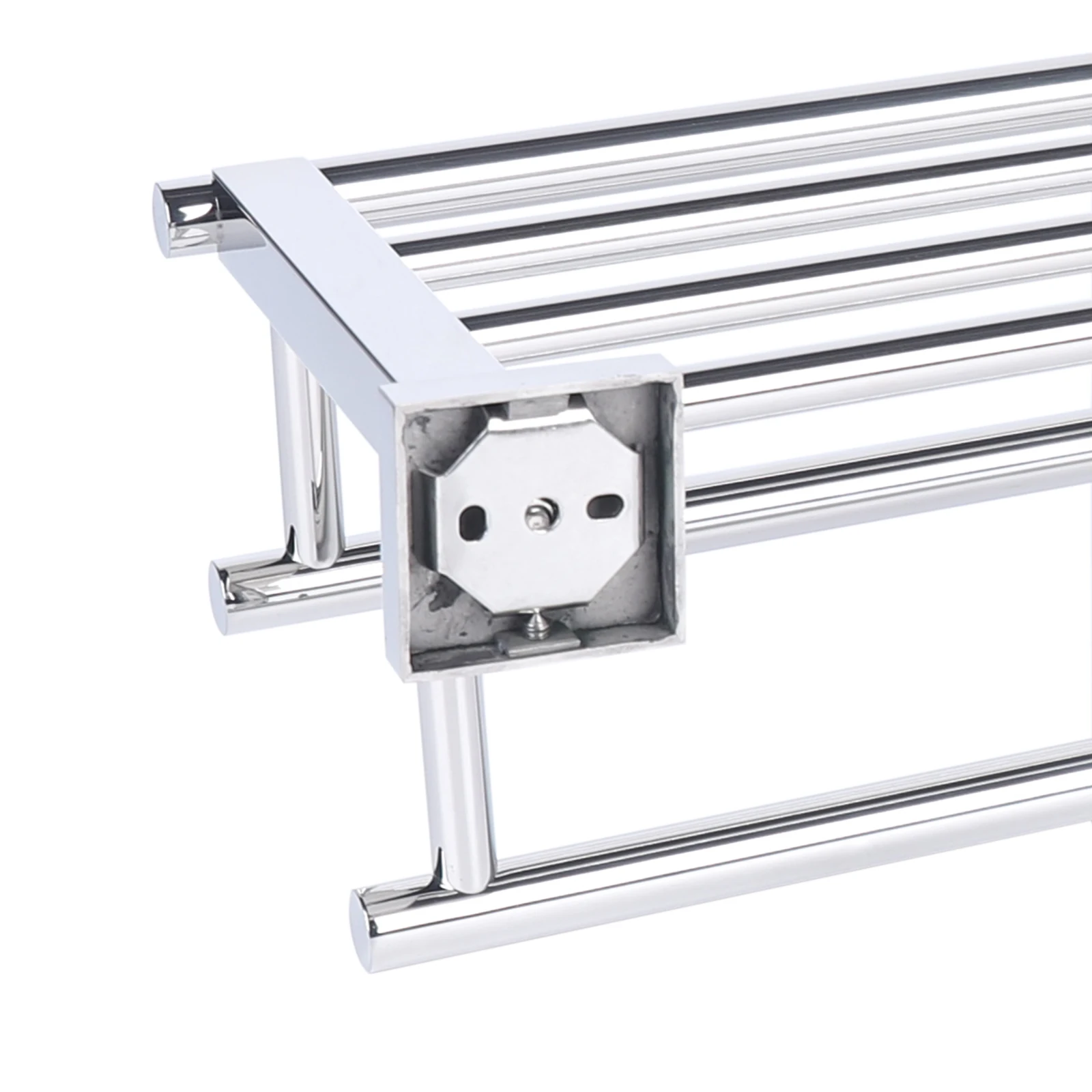 Modern Wall Mounted Towel Rack Bathroom Stainless Steel Holder Storage Shelf Rail