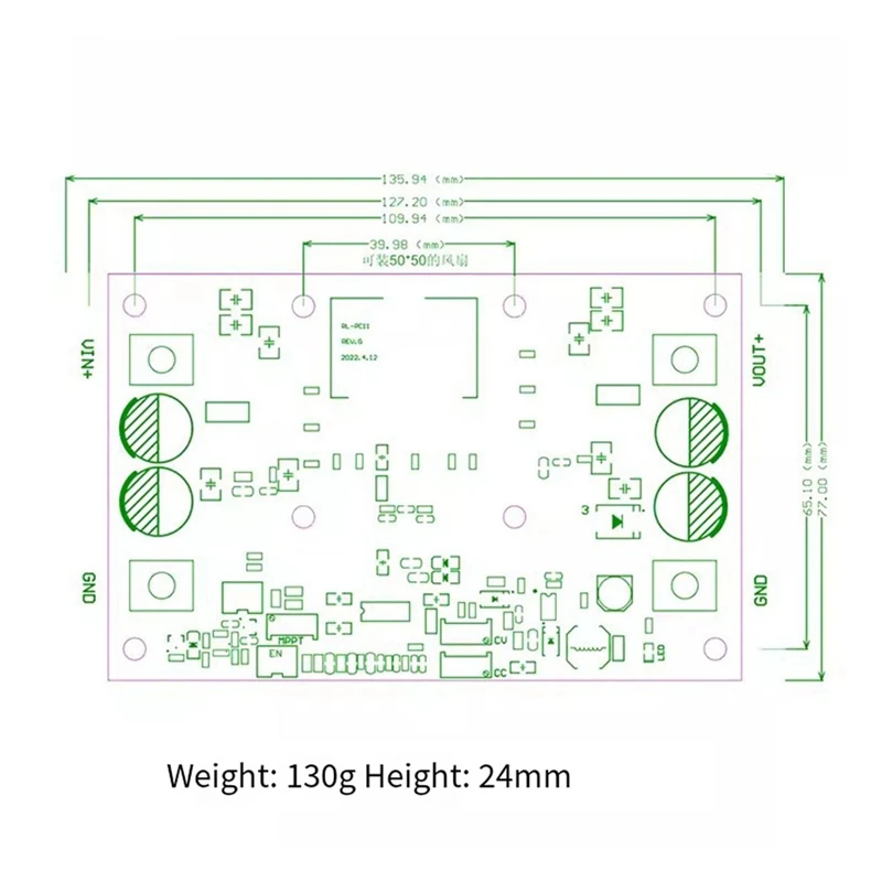 LT8705 Módulo de elevação automática, tensão e corrente ajustável, LT8705 Solar, MPPT, CC-CV Charging Board, 600W