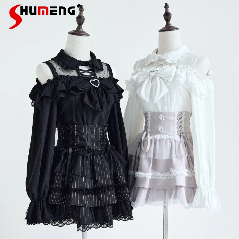 

Popular SC Mass-Produced Kawaii Blouse Japanese Rojita Style Subculture Top Summer Sweet Y2k Shirt Lace Fabric Blusas De Mujer