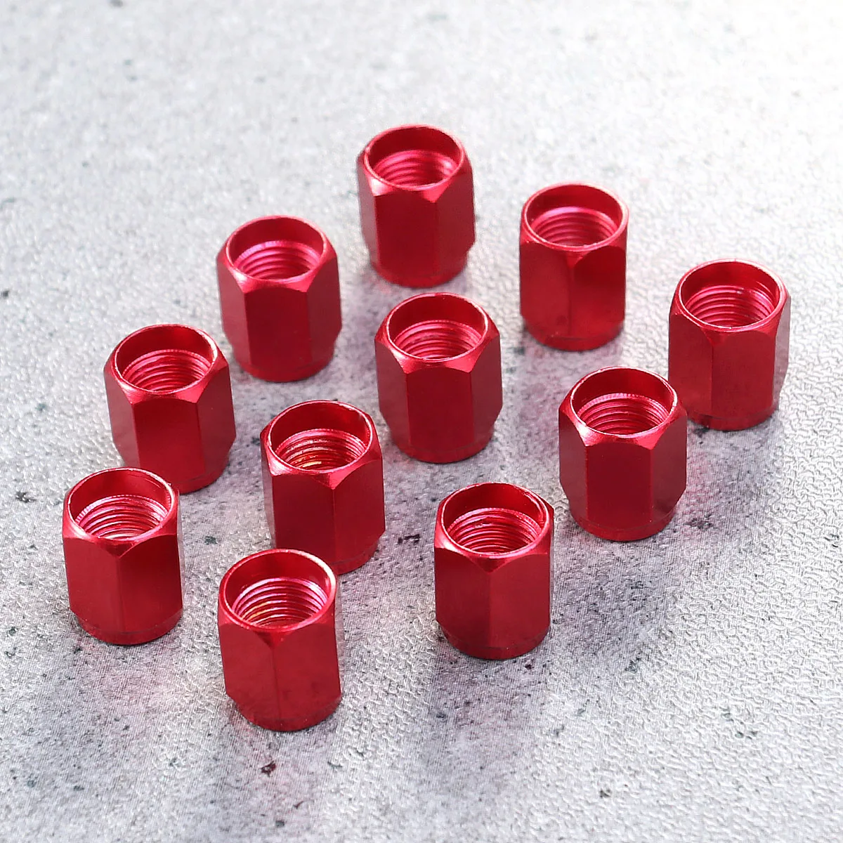

10pcs Bike Tire Caps Hexagon Aluminum Alloy Dust Covers For Bicycle Road Bike Anti-Rust Bright Color Easy Install Sealing