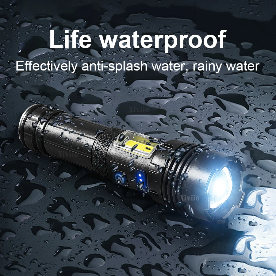100000000LM Super Powerful Flashlight USB Rechargeable LED Flashlights Military Tactical Flashlight Zoomable Lantern Waterproof