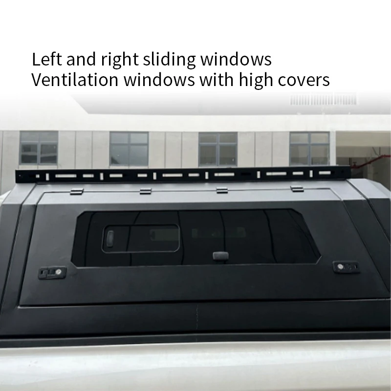 Car Accessories 4x4 Split Style Aluminum High Canopy Rear Lid With Left Right Sliding Ventilation Window For 2026 Tacoma 6ft Pic