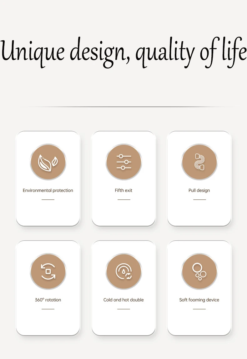 JIENI 5 modalità Rubinetto della cucina Girevole a 360 Rubinetti per lavello estraibili Display a LED della temperatura Miscelatore caldo freddo per hotel di fascia alta